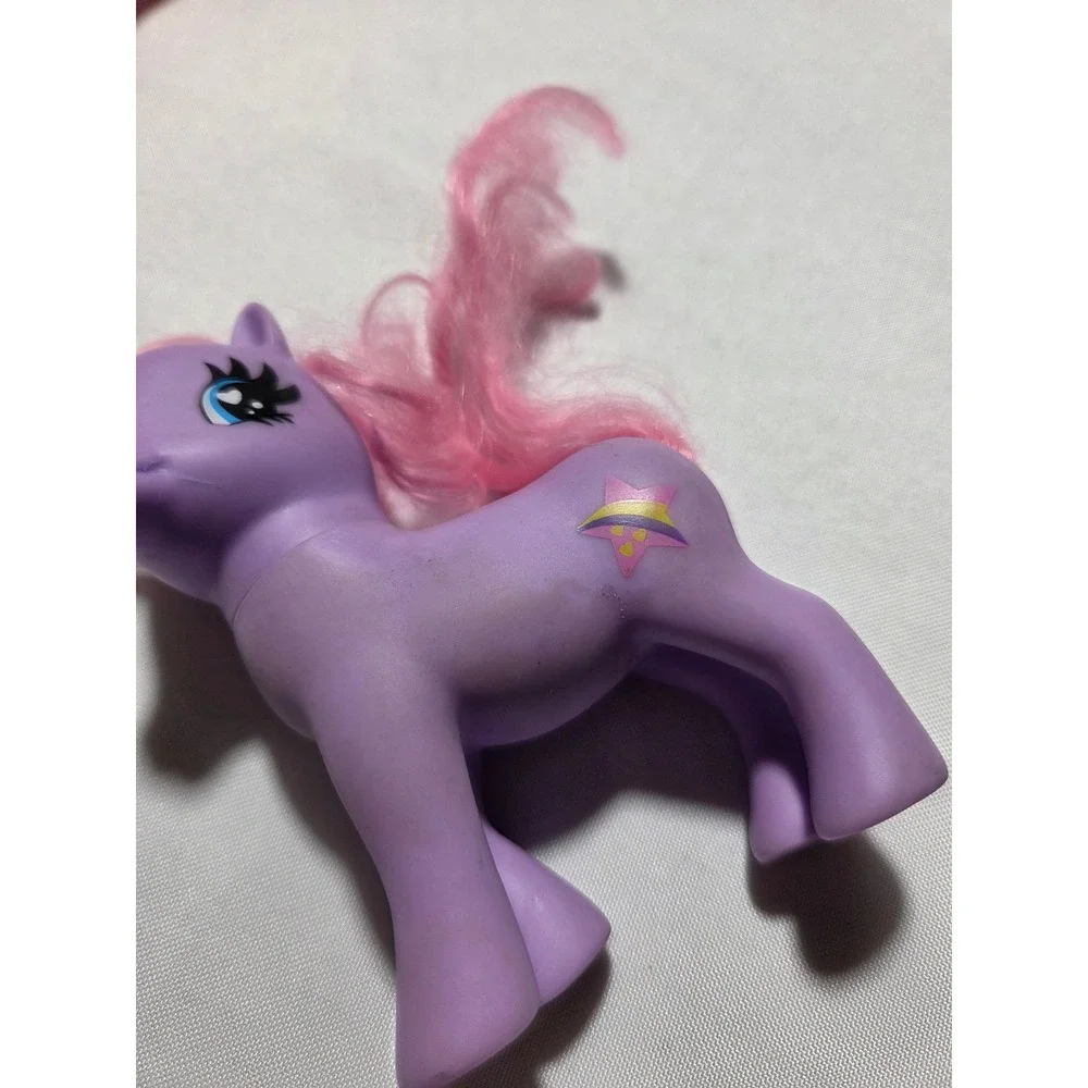 Vntg‎ My Little Pony Unicorn Figures Set of 3 Pink Purple Teal Hair Toys